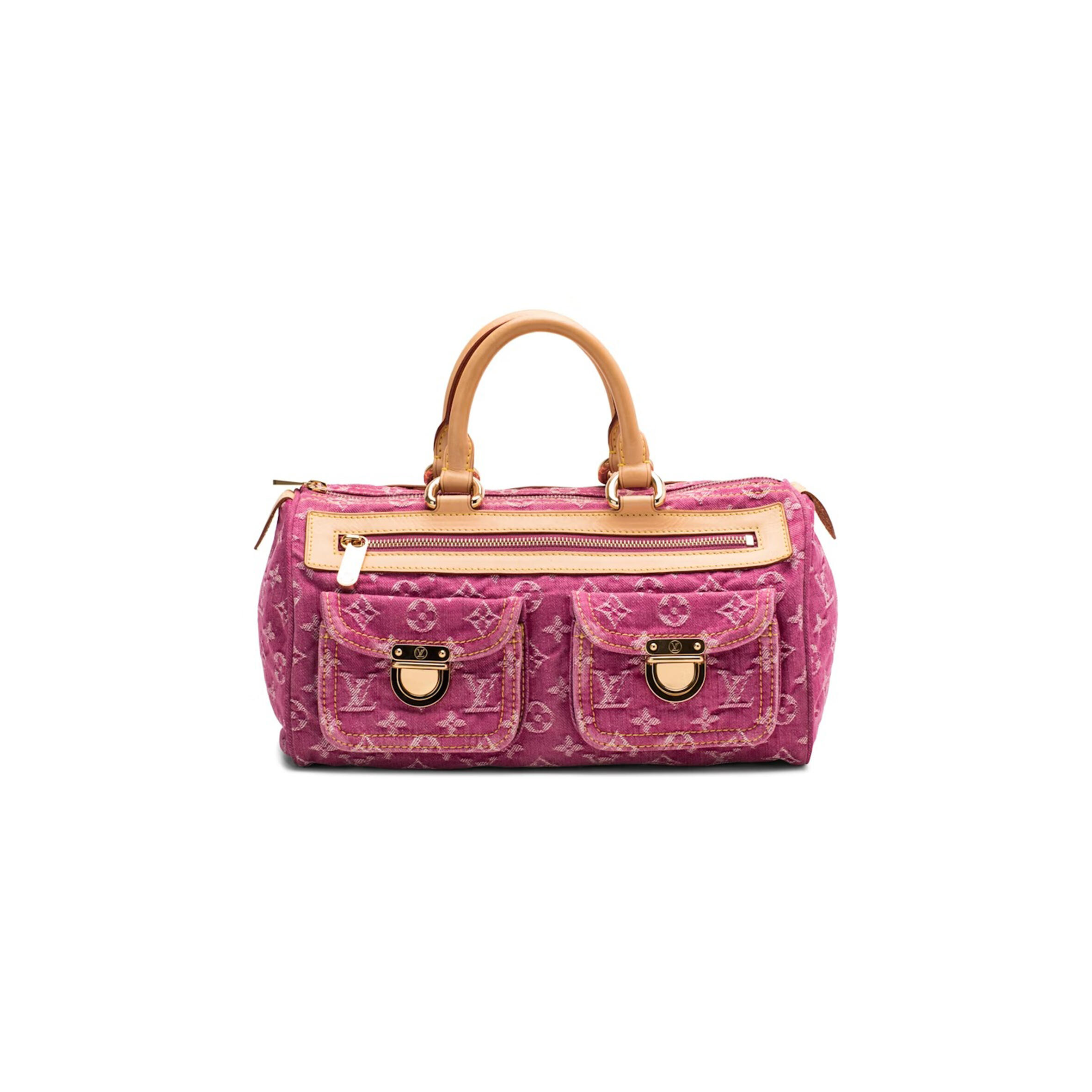LOUIS VUITTON DENIM SPEEDY NEO MONOGRAM FUCHSIA (31*16.5*16cm)